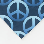 Blauwe banket voor vredes met aangepaste tekst fleece deken (Hoek)