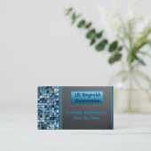 Blauwe bannenprofessionele Visitekaartjes (Staand voorkant)