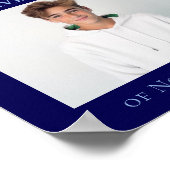 Blauwe Bar Mitzvah-foto Ster van David-feest Poster (Hoek)