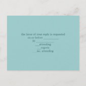 blauwe barnwood land maisy bruiloft reactie RSVP Uitnodiging Briefkaart (Achterkant)