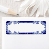 Blauwe Barokgrens Etiket (Insitu)