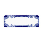 Blauwe Barokgrens Etiket (Voorkant)