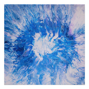Blauwe barst foto afdruk