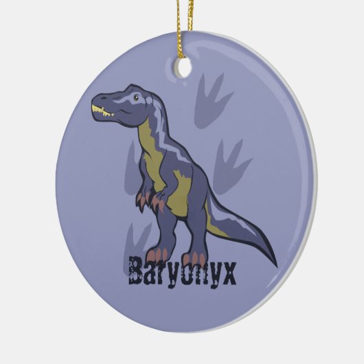 Blauwe Baryonyx Keramisch Ornament (Links)
