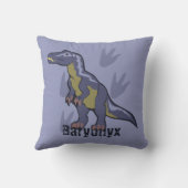 Blauwe Baryonyx Kussen (Achterkant)
