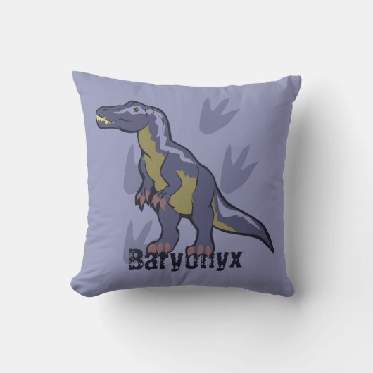 Blauwe Baryonyx Kussen (Voorkant)