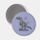 Blauwe Baryonyx Magneet (Voorkant / Achterkant)