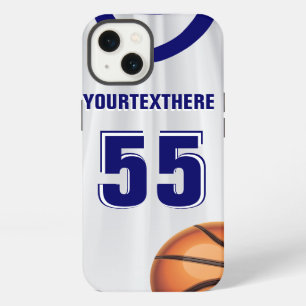 Blauwe Basketbal Jurk Naam Nummer iPhone 13 Hoesje