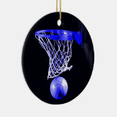 Blauwe Basketbal Kerstmis Ornamenten (Rechts)