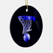 Blauwe Basketbal Kerstmis Ornamenten (Rechts)