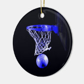 Blauwe Basketbal Kerstmis Ornamenten (Links)