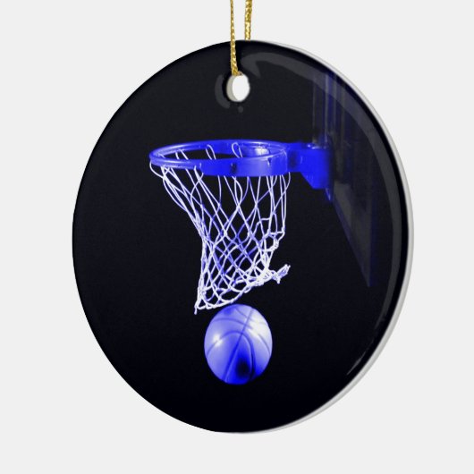 Blauwe Basketbal Kerstmis Ornamenten (Links)