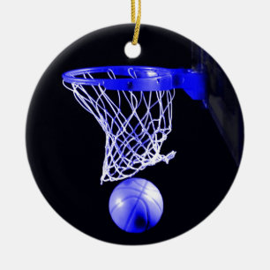 Blauwe Basketbal Kerstmis Ornamenten
