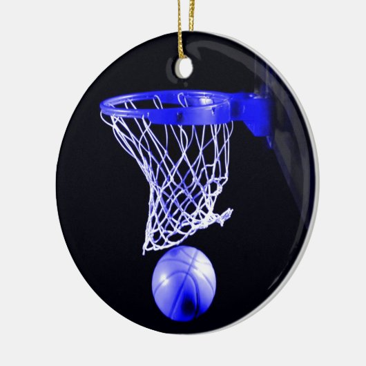 Blauwe Basketbal Kerstmis Ornamenten (Links)