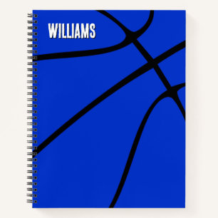 Blauwe Basketball Player Name of Text Custom Sport Notitieboek