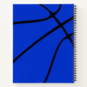 Blauwe Basketball Player Name of Text Custom Sport Notitieboek (Achterkant)