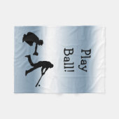 Blauwe basketbaltas voor alle sportvelden fleece deken (Voorkant (Horizontaal))