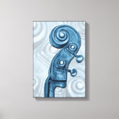Blauwe bass Scroll Canvas afdrukken (Voorkant)