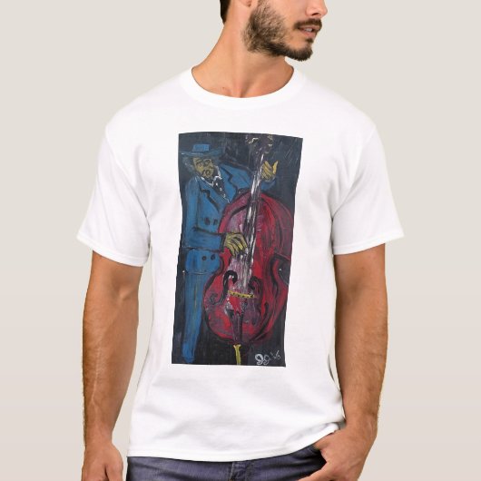 BLAUWE BASS T-SHIRT (Voorkant)