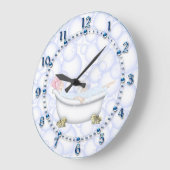 Blauwe bathroebel grote klok (Hoek)