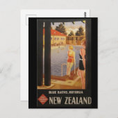  Blauwe Baths Rotorua Nieuw-Zeeland Briefkaart (Voorkant / Achterkant)
