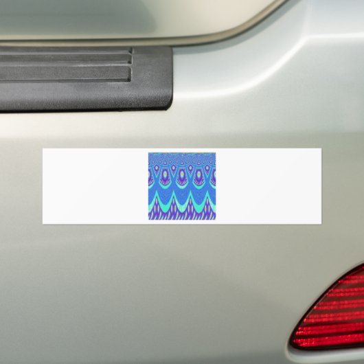 Blauwe batik bumpersticker (Op auto)