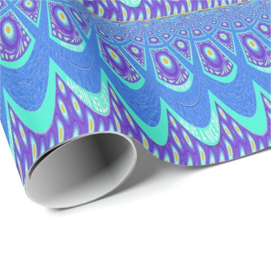 Blauwe batik cadeaupapier (Rol Hoek)