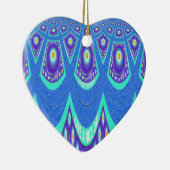 Blauwe batik keramisch ornament (Rechts)