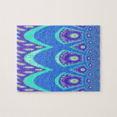 Blauwe batik legpuzzel (Horizontaal)