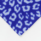 Blauwe Batik Luipaard - fleece deken (Hoek)