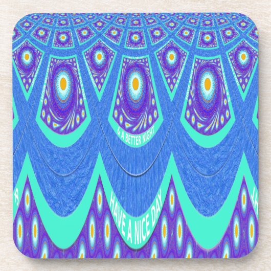 Blauwe batik onderzetter (Voorkant)