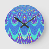 Blauwe batik ronde klok (Voorkant)