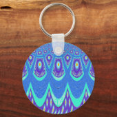 Blauwe batik sleutelhanger (Voorkant)