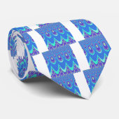 Blauwe batik stropdas (Opgerold)