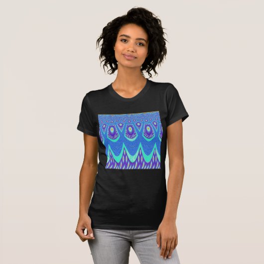 Blauwe batik t-shirt (Voorkant volledig)