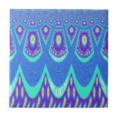 Blauwe batik tegeltje (Voorkant)