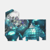 Blauwe Baubles Bedankdoosjes (Uitgevouwen)