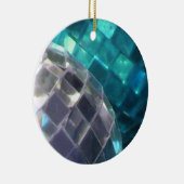 Blauwe Baubles detailversiering Keramisch Ornament (Rechts)