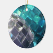 Blauwe Baubles detailversiering Keramisch Ornament (Links)