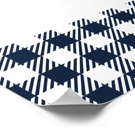 Blauwe BBQ Bruiloft of Koppels Douche Welkomstbord Poster (Hoek)