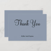 Blauwe bedankt kaarten (Voorkant / Achterkant)