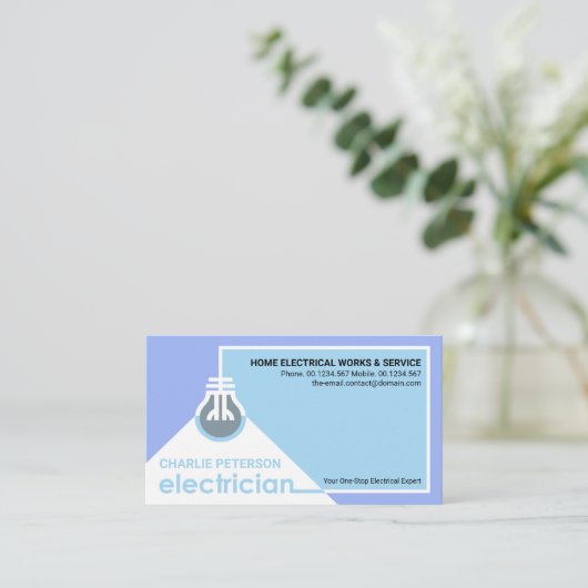 Blauwe bedradingscircuit Lijst Electrical Contract Visitekaartje (Staand voorkant)