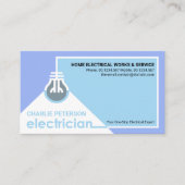 Blauwe bedradingscircuit Lijst Electrical Contract Visitekaartje (Voorkant)