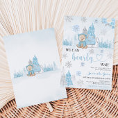 Blauwe Beer Baby Shower Kaart