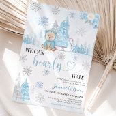 Blauwe Beer Baby Shower Kaart