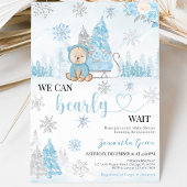Blauwe Beer Baby Shower Kaart