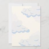 Blauwe beer babyshower uitnodiging (Achterkant)
