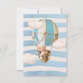 Blauwe Beer ballon-beeldscherm met schokdemper RSVP Kaartje (Achterkant)