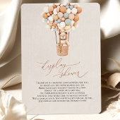 Blauwe Beer-ballonnen Display Shower Enclosure Car Informatiekaartje