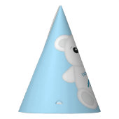 Blauwe Beer Birthday Party Feesthoedjes (Links)